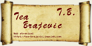 Tea Brajević vizit kartica